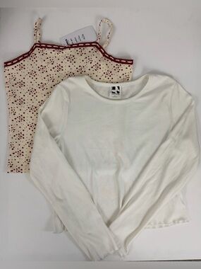 Self Esteem Girls XL 2 Piece’s - Ribbed Spaghetti Strap Top & Ribbed Long Sleeve